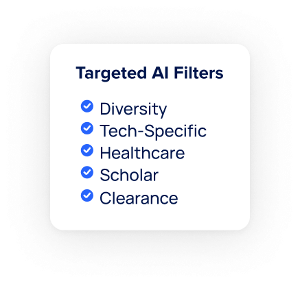 
Talentely targeted AI filters